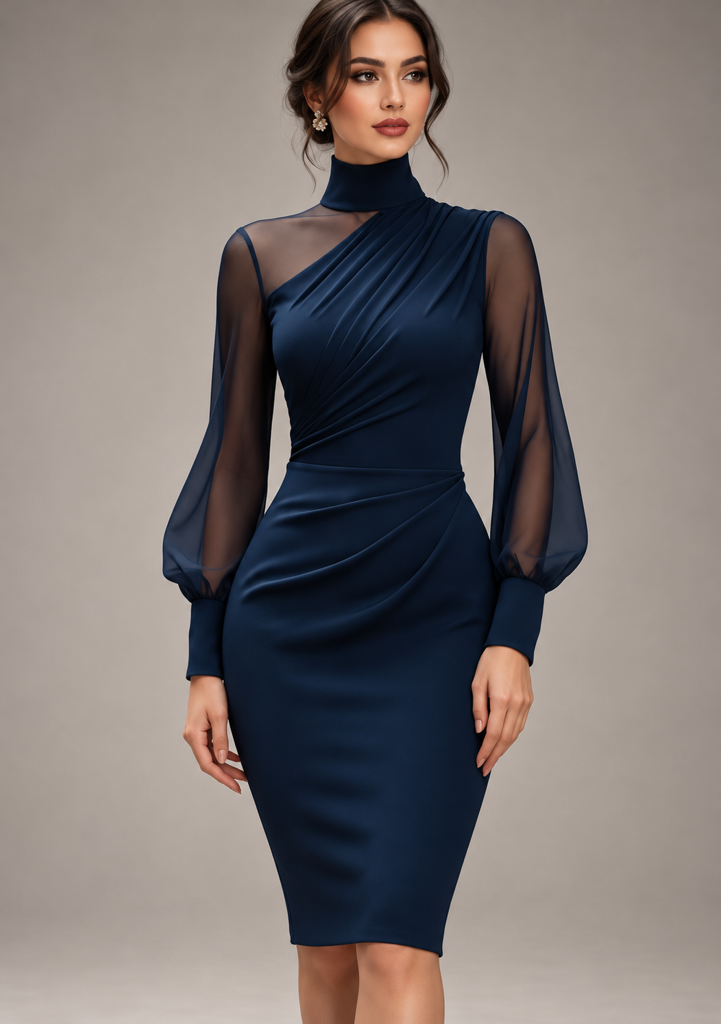 Vestido Brendi - Azul Marinho