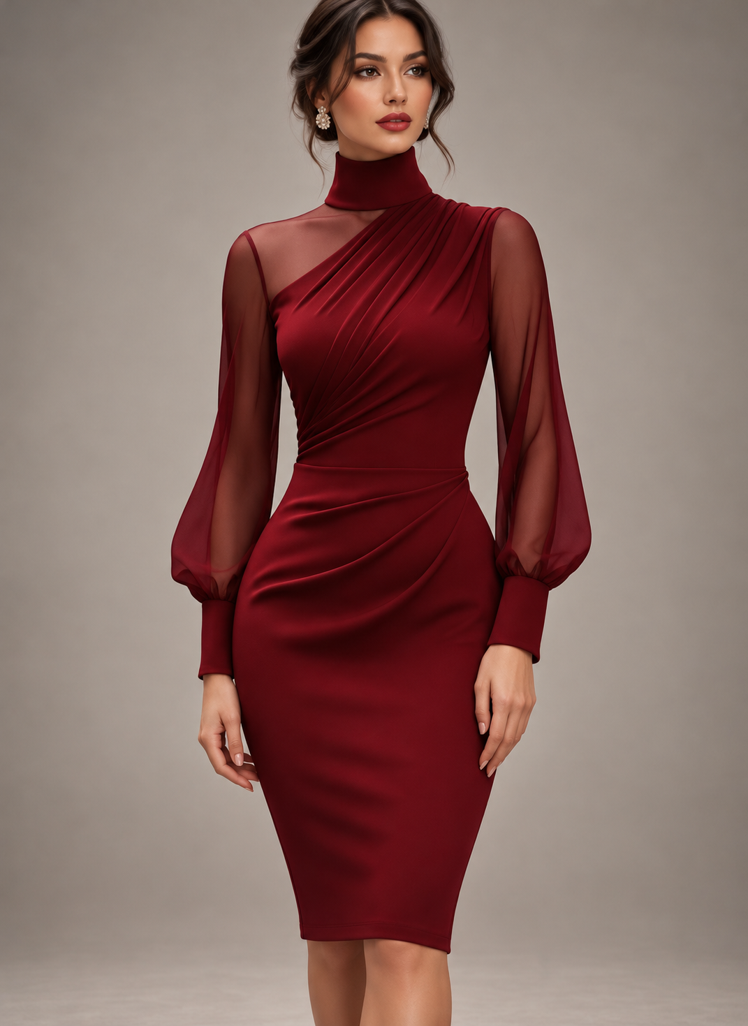 Vestido Brendi - Bordô